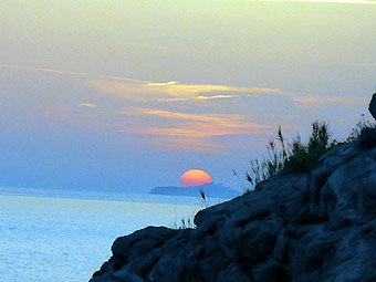 sunset in Dubrovnik