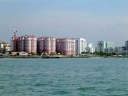 The view of Kota Kinabalu city from the ferry