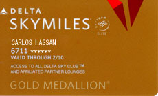 Delta Skymiles Gold Medallion Card